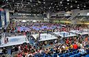 A budapesti BOK Sportcsarnokban rendeztk a jubileumi 30. Magyar Kick-box Vilgkupt. Kp: Tth Pter / Sportfotth