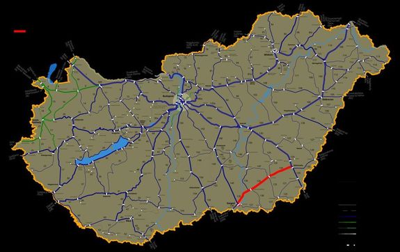 Magyarország vasúti térképén, pirossal jelölt a Szeged-Békéscsaba vonal. Térkép forrása: Wikipédia Magyarország vasúti térképén, pirossal jelölt a Szeged-Békéscsaba vonal. Térkép forrása: Wikipédia