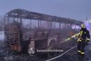  Teljes terjedelemben �gett egy aut�busz ma, reggel, Dobozon. K�p forr�sa: B�k�s V�rmegyei Katasztr�fav�delmi Igazgat�s�g