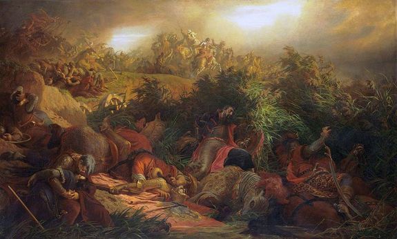 Székely Bertalan (1835 – 1910): A mohácsi csata (1866). Magyar Nemzeti Galéria. Kép forrása: Wikipédia Székely Bertalan (1835 – 1910): A mohácsi csata (1866). Magyar Nemzeti Galéria. Kép forrása: Wikipédia