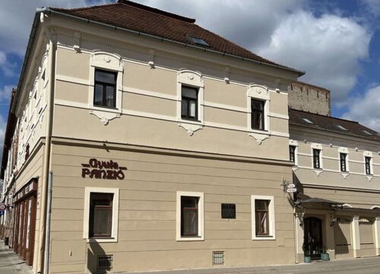  Gyuln, a Megyehz utca 10. szm pletben, az pttet neve utn, a Ferentzy-hzban mkdtt 1935-tl a vrosi zeneiskola, melyet Pfeiffer Ede Sndor szervezett meg. A polgrhz valsznleg az 1801-es tzvsz utn plt. Kp forrsa: Magyar Nemzeti Levltr