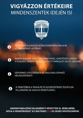Az alapvet biztonsgi tudnivalk plaktja. Kp forrsa: Police.hu 