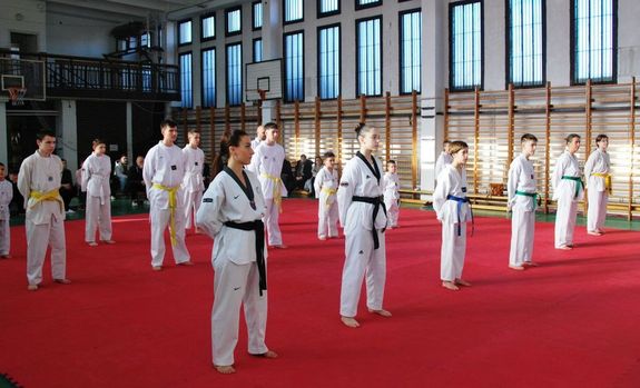A bkscsabai JALTE WT Taekwondo Szakosztlya december 21-n, a Jankay Tibor Kt Tantsi Nyelv ltalnos Iskola tornatermben tartotta az vzr vvizsgjt, ahol a sportolk sikeres megmrettetssel zrhattk az vet. Kp forrsa: Szerz