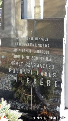 A Mlenkij Robot Emlkm rszlete Gyuln, Nmetvroson, a Szent Jzsef Templom szomszdsgban. Kp forrsa: Kztrkp