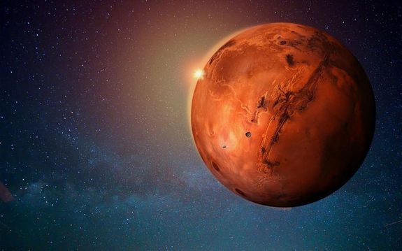 Janur 12-n, a Mars bolyg kivlan ltszdik majd az jszakai gbolton. A kp illusztrci. Kp: Pixabay