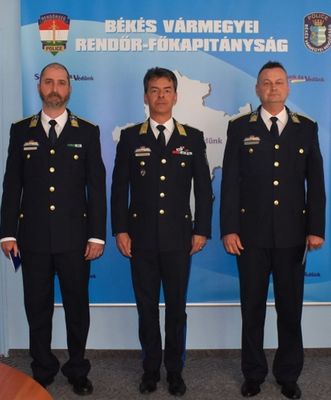 A Bks vrmegyei kitntetettek a rendrsg napja alkalmbl. Kpek: Police.hu