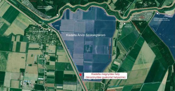 A Kidelta rvzi szksgtroz, ahol szerdn, a 2025. vi, komplex vzkrelhrtsi gyakorlatot tartottk. Kp forrsa: Krs-vidki Vzgyi Igazgatsg   