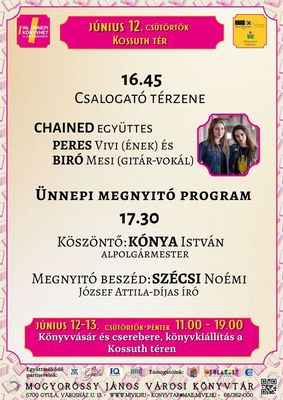 Az idei, gyulai, nnepi knyvht megnyitjnak meghv-plaktja. Kp forrsa: mjk.hu