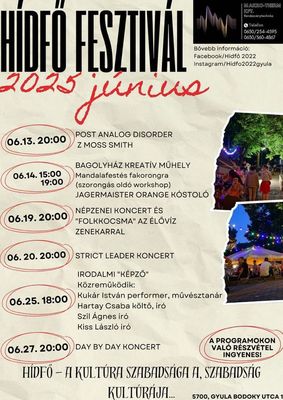 A Hdf Fesztivl jniusi programjai. Kp forrsa: Szervezk