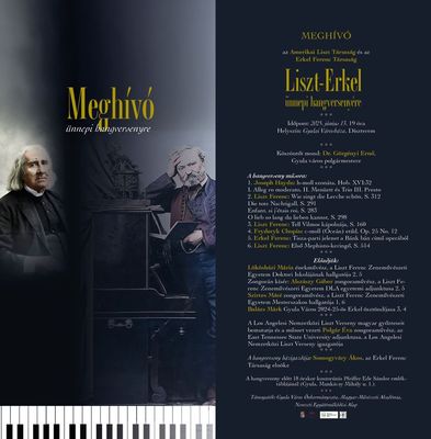 Kp4: Pfeiffer Ede Sndor emlktblja Gyuln, a Megyehz – Munkcsy utca sarkn, az egykori zeneiskoln. Kp forrsa: Wikipdia     Kp5: A ma esti, gyulai koncert meghv-plaktja. Kp forrsa: Szervezk         