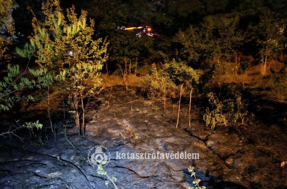  Kigyulladt az aljnvnyzet Csorvson, htfn, este. Kp forrsa: Bks Vrmegyei Katasztrfavdelmi Igazgatsg