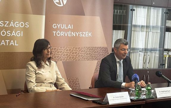 Dr. Bagdi rpd Gyula trvnyszki elnk elmondta, a Gyulai Trvnyszk tovbbra is megrizte orszgos sszehasonltsban is kiemelked gyforgalmi adatait. Kp forrsa: Gyulai Trvnyszk