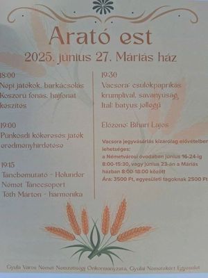 A mai arat est msornak plaktja. kp forrsa: Szervezk