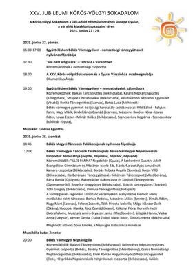 A hrom nap rszletes programja. Kpek forrsa: Szervezk