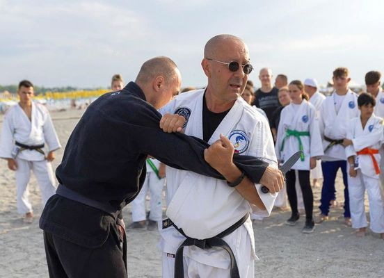Hanshi Robert Manole IX. DAN Ju-Jitsu nagymester oktat. Kp forrsa: Szerz