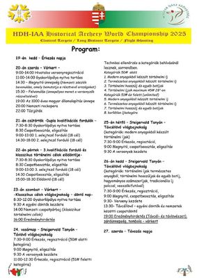 A gyulai vilgbajnoksg programjbl. Plaktok forrsa: Szervezk