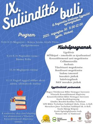 A 9. suliindt buli meghv-plaktja a rszletes programmal. Plakt forrsa: Szervezk