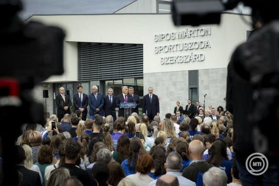 Orbn Viktor miniszterelnk mondott beszdet. Kp: MTI / Miniszterelnki Kommunikcis Fosztly / Fischer Zoltn