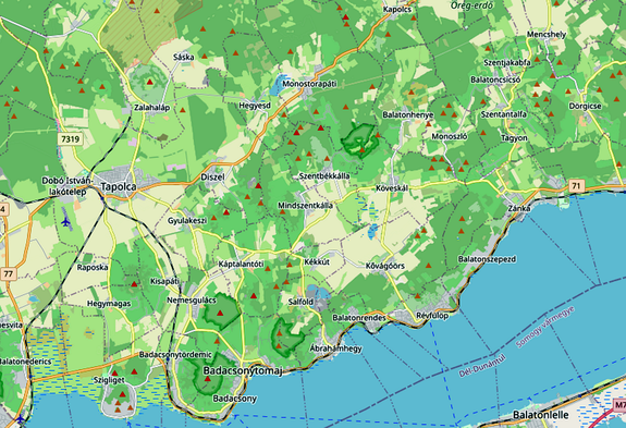 A Kli-medence a Balaton-felvidk nyugati rszn. Trkp: Wikipdia