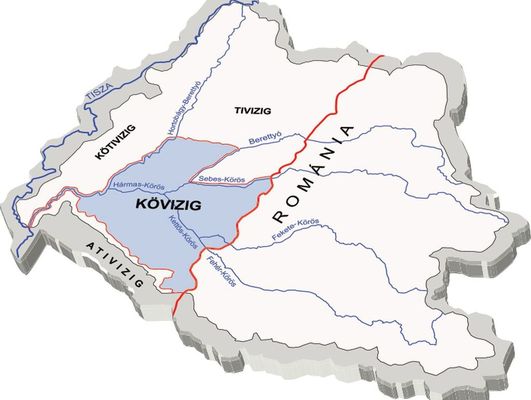 A Krsk vzgyjt terlete s a vzgyi igazgatsgok. Trkp forrsa: kovizig.hu