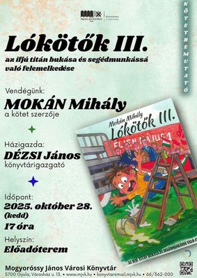 A mai knyvbemutat meghv-plaktja. Kp: Mogyorssy Jnos Vrosi Knyvtr