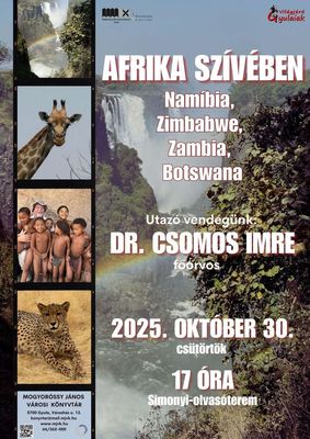 Dr. Csomos Imre holnapi eladsnak plaktja. Kp: Mogyorssy Jnos Vrosi Knyvtr