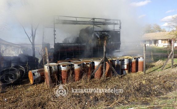 Tz keletkezett kedden, dlben, Gyomaendrdn, tanya terletn.  Kp forrsa: Bks Vrmegyei Katasztrfavdelmi Igazgatsg