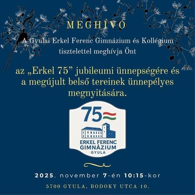 Hetvent ves az Erkel. A holnapi nnepsg meghvi. Kpek forrsa: Erkel Ferenc Gimnzium Facebook-oldala