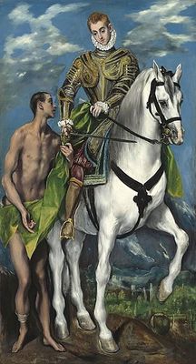 El Greco (1541 – 1614): Szent Mrton s a koldus (1597-1599 ktl). Kp forrsa: Wikipdia