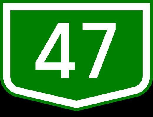 A 47-es ft Magyarorszg leghosszabb kt szmjegy tja. Kp: R191. Kp forrsa: Wikipdia