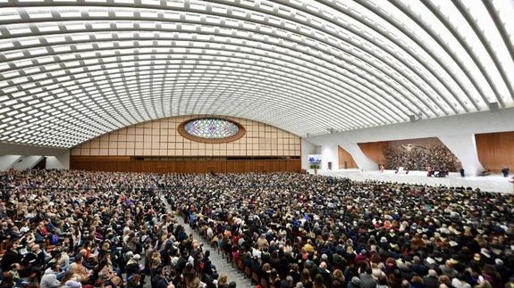 A vatikni audenciaterem. Kp: Vatican Media