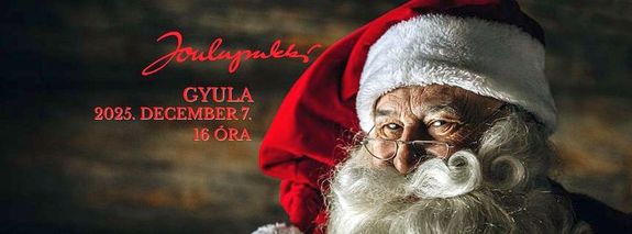 Joulupukki december 7-i, gyulai ltogatsnak meghv-plaktja. Kp: Gyulakult