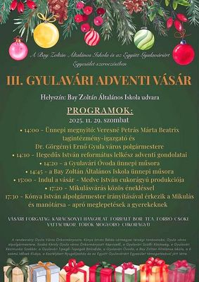 Az adventi vsr meghv-plaktja. Kp forrsa: Szervezk