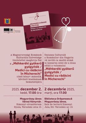 A Mhkerki gyker gygytk cm knyv bemutatjnak meghv-plaktja. Kp forrsa: Szervezk