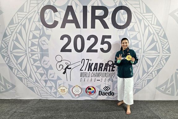 Kkosy Olvia szombaton, megvdte vilgbajnoki cmt az Egyiptomban, Kairban megrendezett karate vilgbajnoksgon, a para-karatsok kztt. Kp forrsa: Szerz