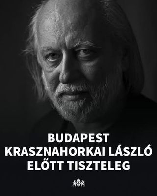 Krasznahorkai Lszl arckpe Karcsony Gergely fpolgrmester Facebook-bejegyzsben. Kp forrsa: Karcsony Gergely Facebook / MTI