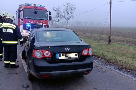  Frontlisan tkztt kt szemlyaut tegnap, dlutn, Bkscsaba klterletn. Kp forrsa: Bks Vrmegyei Katasztrfavdelmi Igazgatsg   