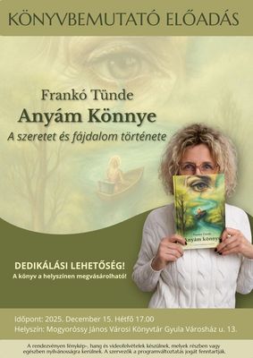 A knyvbemutat meghv-plaktja. Kp forrsa: Mogyorssy Jnos Vrosi Knyvtr   