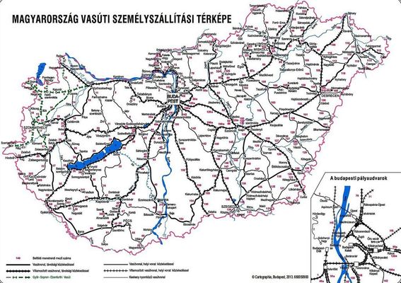 Magyarorsz�g szem�lysz�ll�t�si vas�th�l�zati t�rk�pe. T�rk�p forr�sa: LogSped   