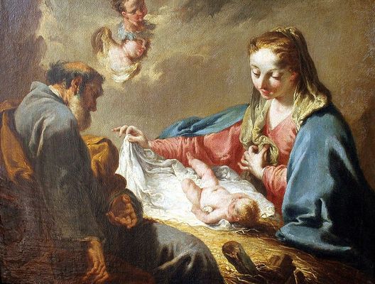 Giovanni Battista Pittoni (Olaszorsz�g, Velence, 1687. j�nius 6. – Velence, 1767. november): J�zus sz�let�se, 1730-1735 k�r�l. Forr�s: Wikip�dia. K�p forr�sa: Wikimedia Commons