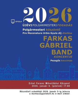 Az �j�vi Polg�rmesteri Fogad�s megh�v�-plak�tja. K�p forr�sa: Erkel Ferenc M�vel�d�si K�zpont Facebook-oldala