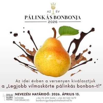 A Gyulai P�linkafesztiv�l �s az �v p�link�s bonbonja verseny plak�tjai. K�pek forr�sa: gyulaipalinkafesztival.hu �s az �v p�link�s bonbonja Facebook-oldala