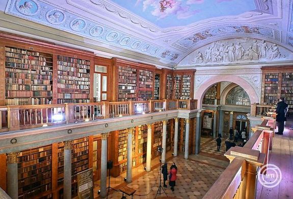 K�pek a megmentett Pannonhalmi F�ap�ts�gi K�nyvt�r�b�l a sajt�t�j�koztat� napj�n, 2026. janu�r 20-�n. K�pek: MTI / Krizs�n Csaba