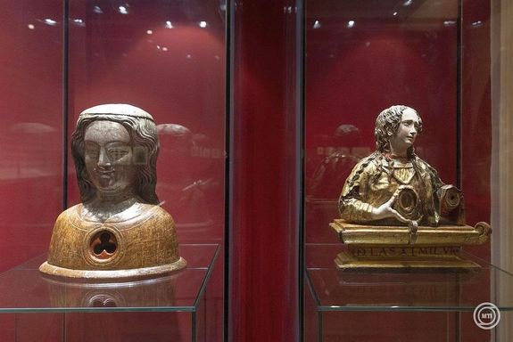 A magyar kult�ra napj�n, janu�r 22-�n, cs�t�rt�k�n megny�lt az Attila c�m� nemzetk�zi t�rlat Budapesten, a Magyar Nemzeti M�zeumban. K�pek: MTI / Kocsis Zolt�n   