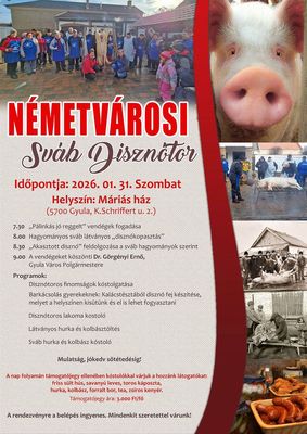 A N�metv�rosi Sv�b Diszn�tor megh�v�-plak�tja. K�p forr�sa: Szervez�k