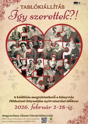 A tabl�ki�ll�t�s megh�v�-plak�tja. K�p forr�sa: Mogyor�ssy J�nos V�rosi K�nyvt�r