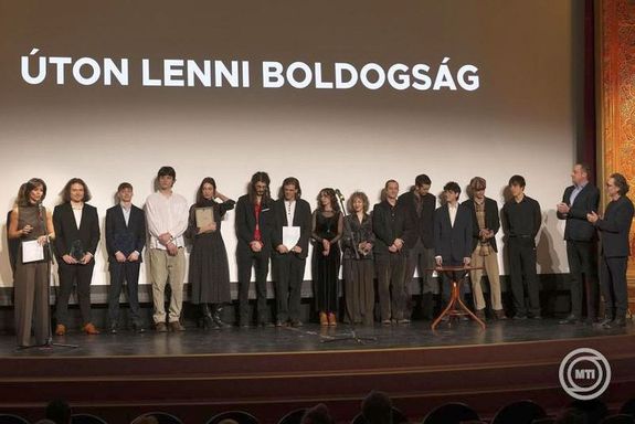 A Hobo 80 dalp�ly�zat d�jazottjai febru�r 10-�n, az Ur�nia Nemzeti Filmsz�nh�zban. K�p: MTI / Szigetv�ry Zsolt   