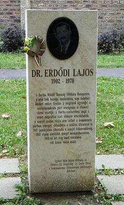 A Dr. Erd�di Lajos Eml�koszlop Gyul�n, a B�ke sug�r�ton. K�p forr�sa: Wikip�dia