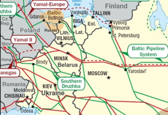 Az Odessza-Brody vezet�k. T�rk�p forr�sa: Wikip�dia