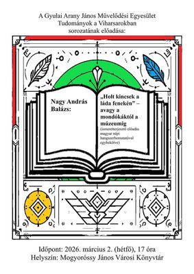 A h�tf�i el�ad�s �s a v�ndorki�ll�t�s megh�v�-plak�tja. K�pek: Mogyor�ssy J�nos V�rosi K�nyvt�r